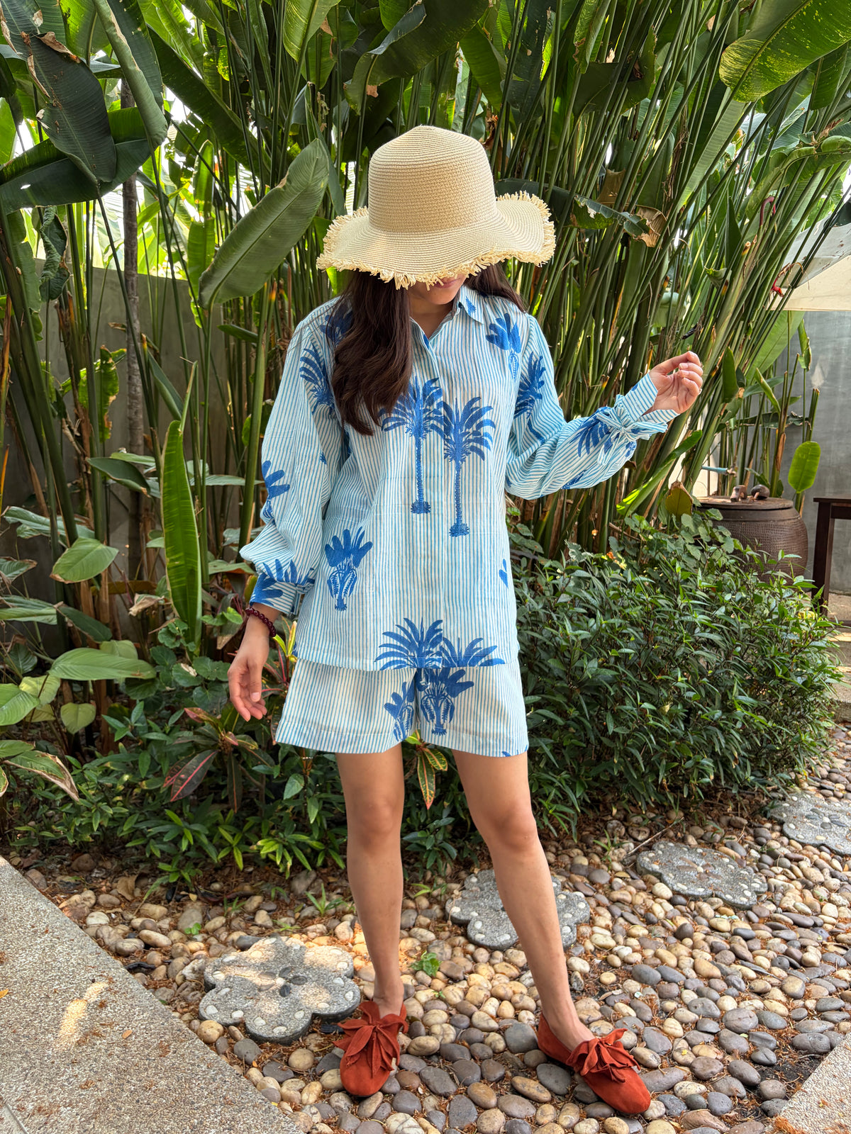 Blue Lagoon Palm Shirt