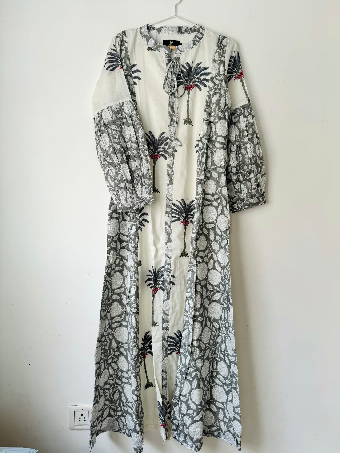 Grey Palm Dress - S
