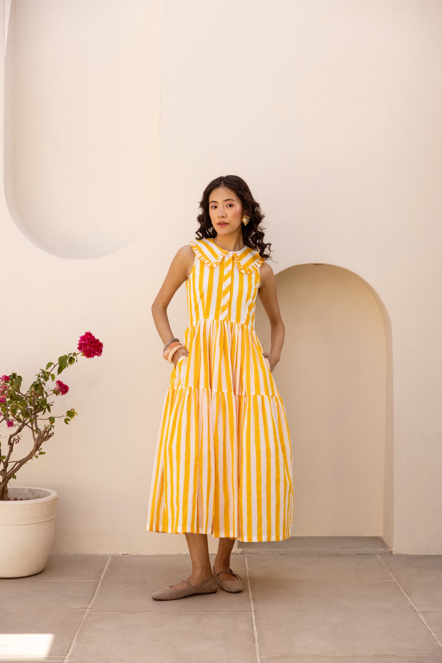 Honeystripe Ruffle Dress