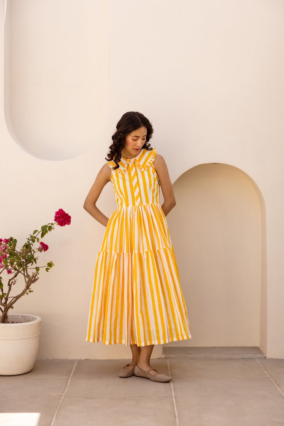 Honeystripe Ruffle Dress