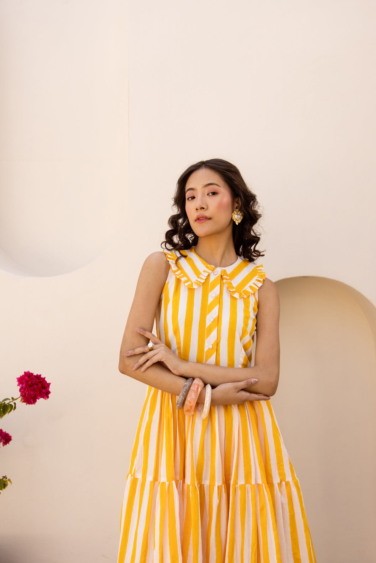 Honeystripe Ruffle Dress