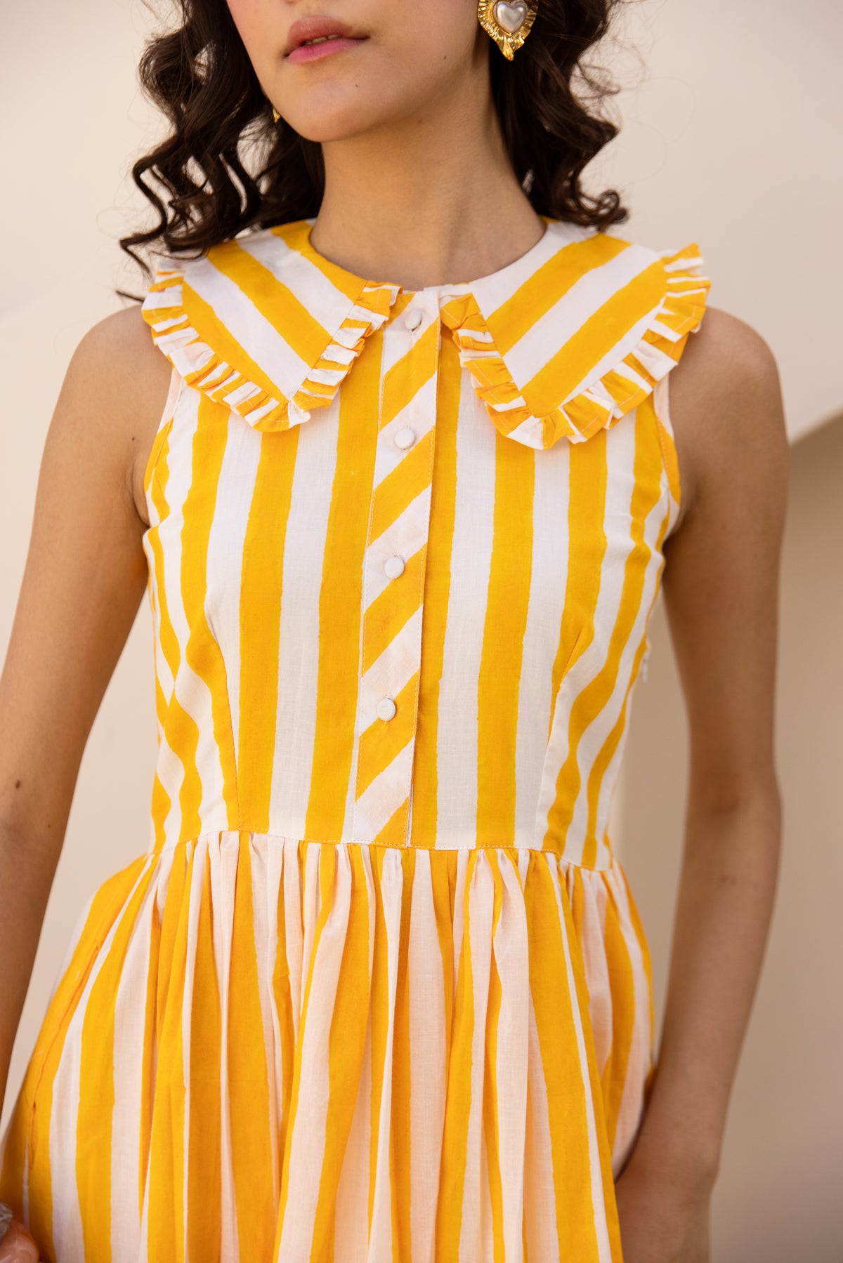 Honeystripe Ruffle Dress
