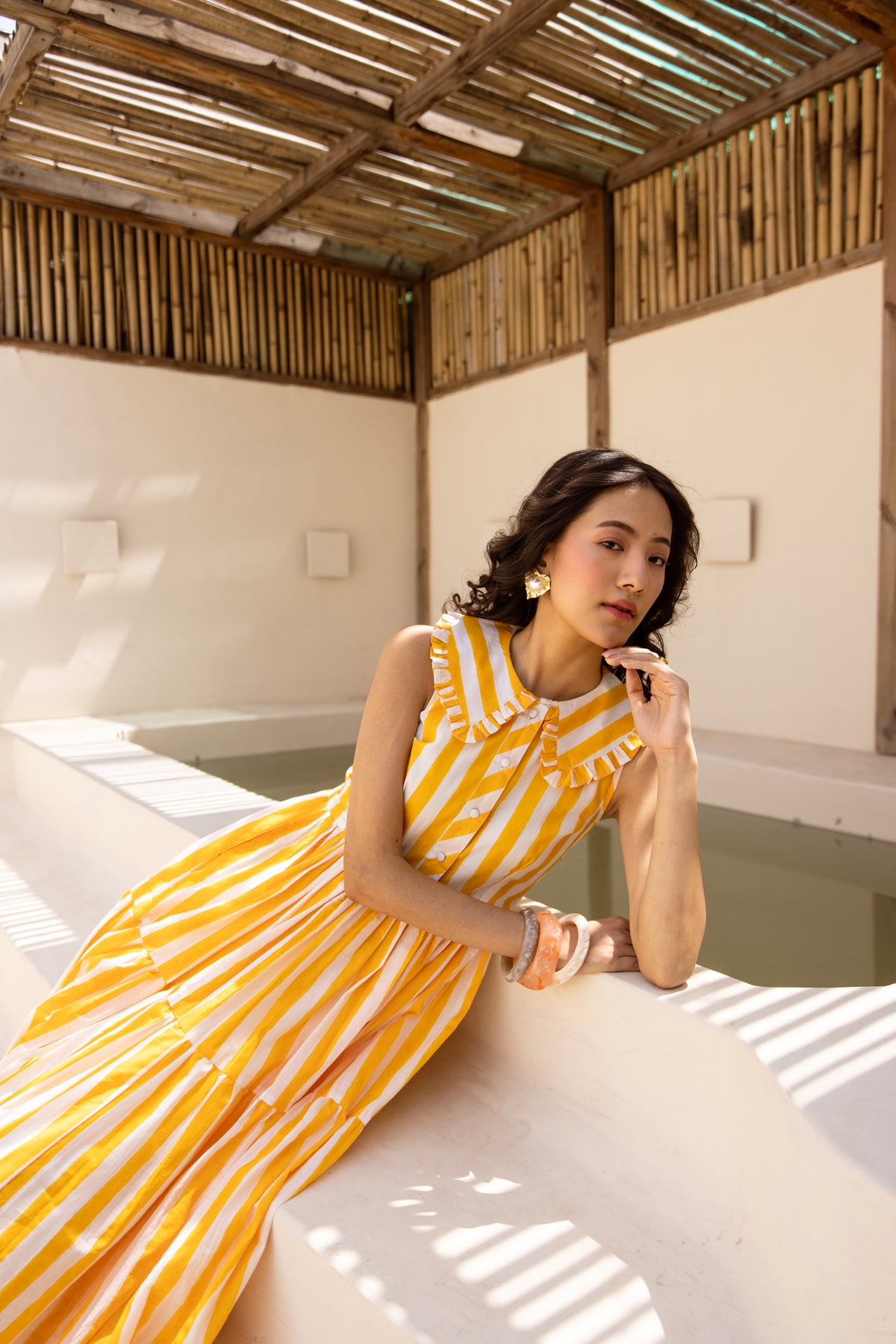 Honeystripe Ruffle Dress