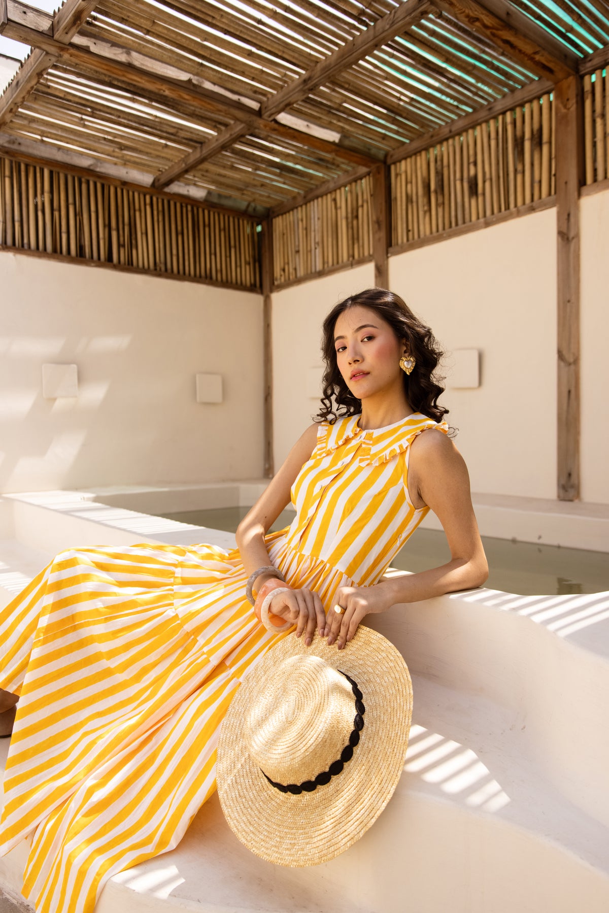 Honeystripe Ruffle Dress