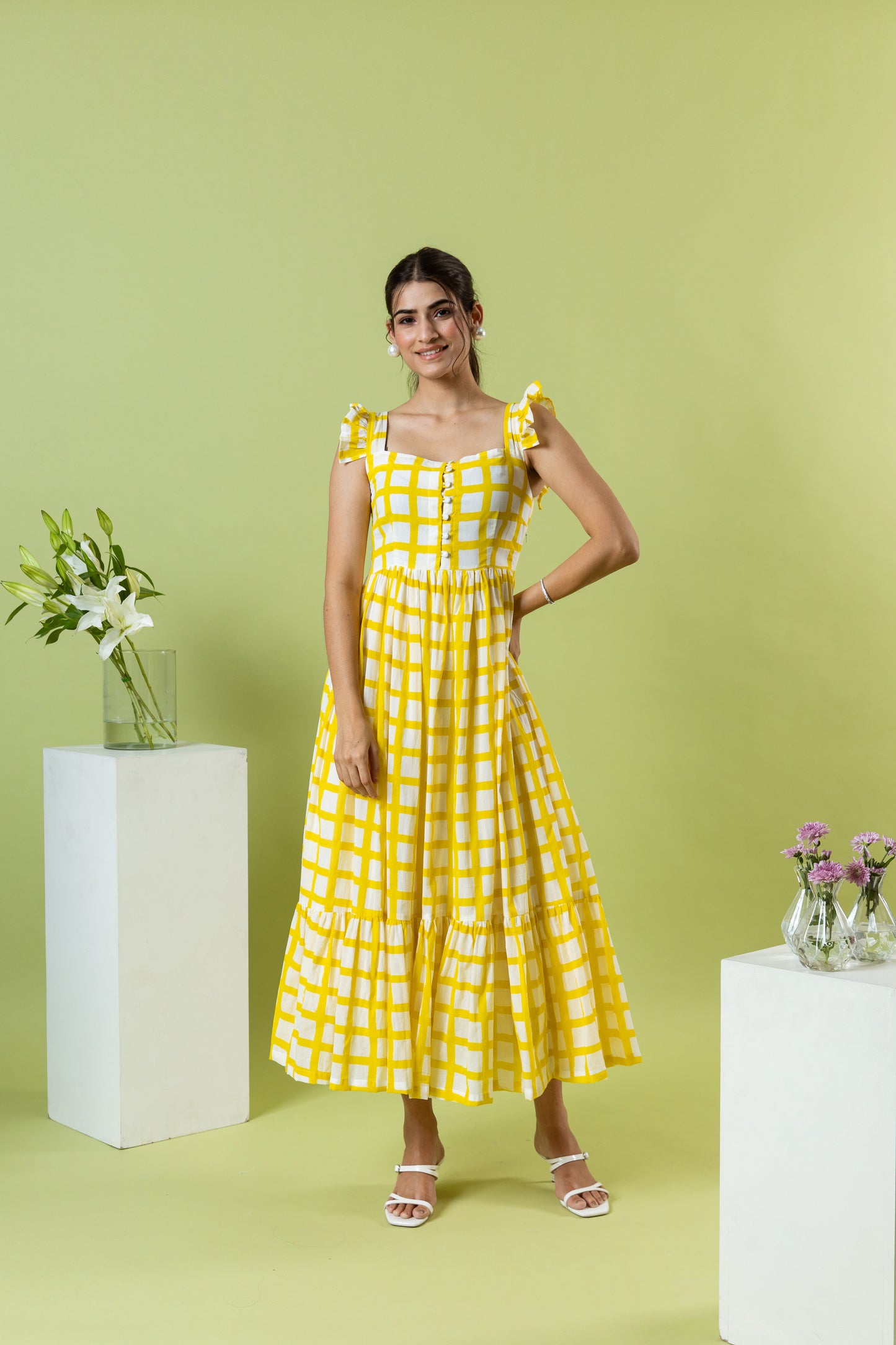 Yellow Gingham Dress