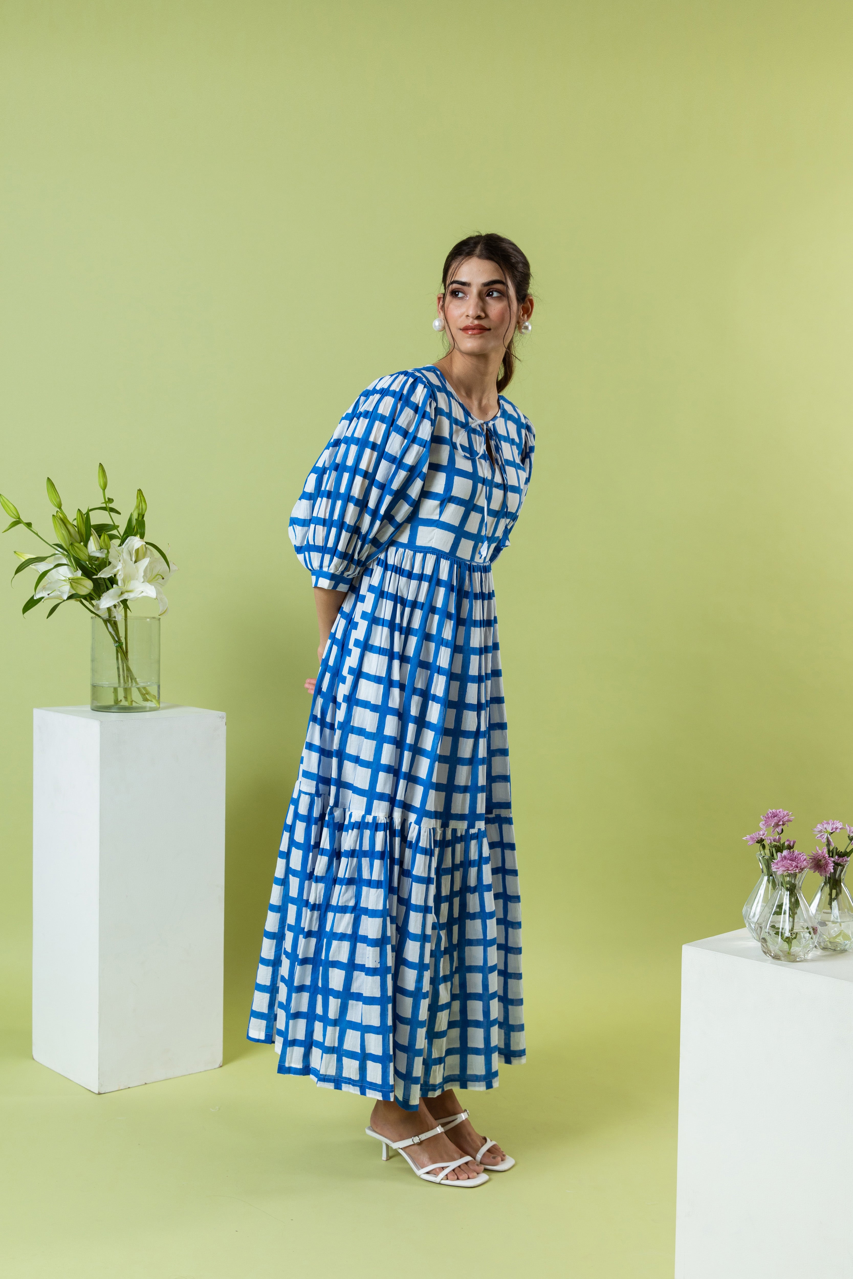Blue Gingham Dress – Priya Keswani Label