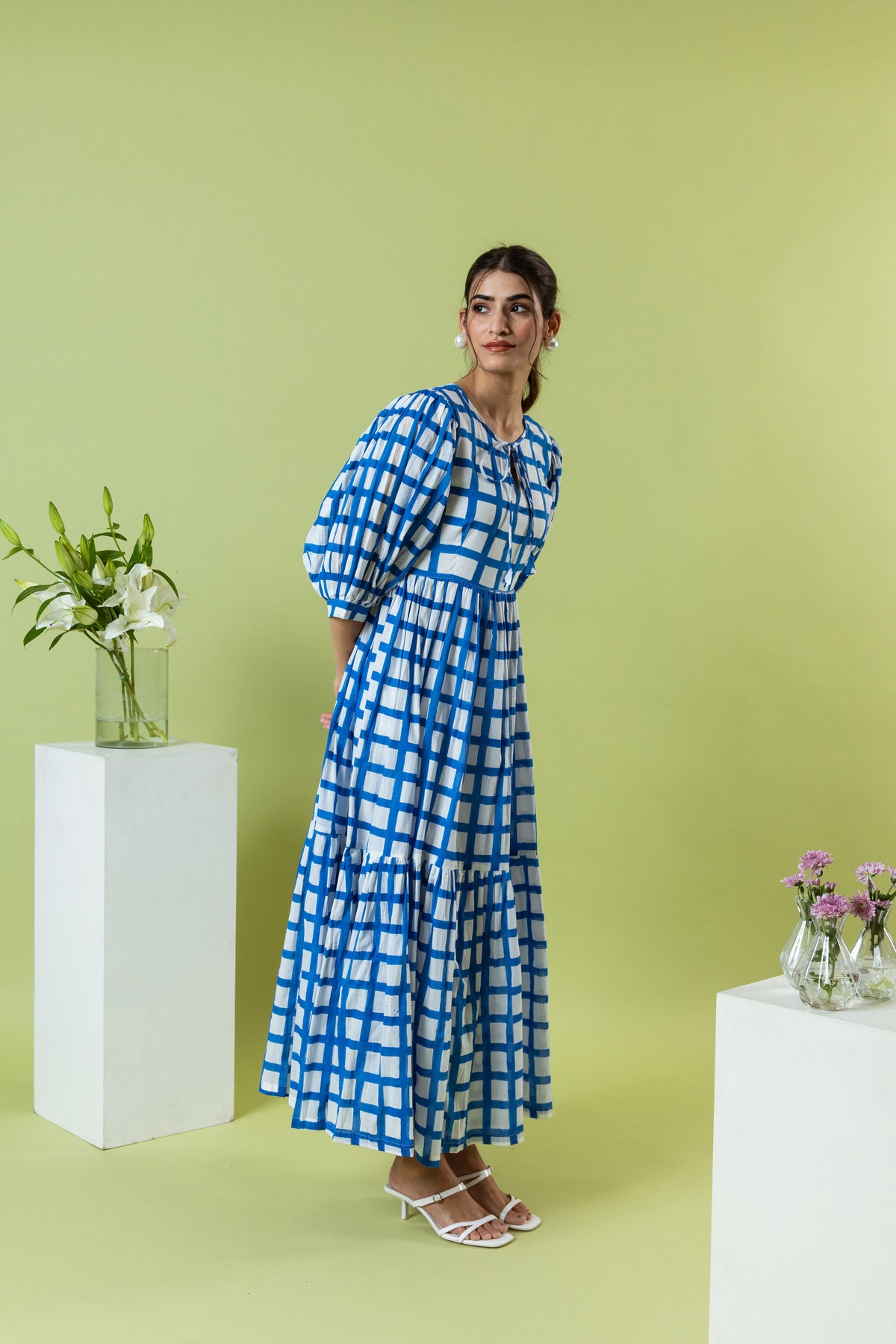 Blue Gingham Dress - XS