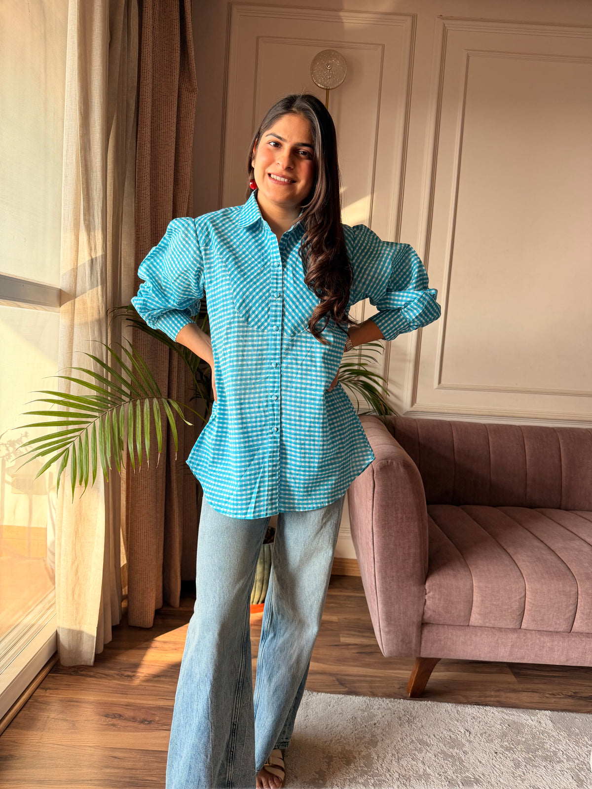 Blue Gingham Shirt