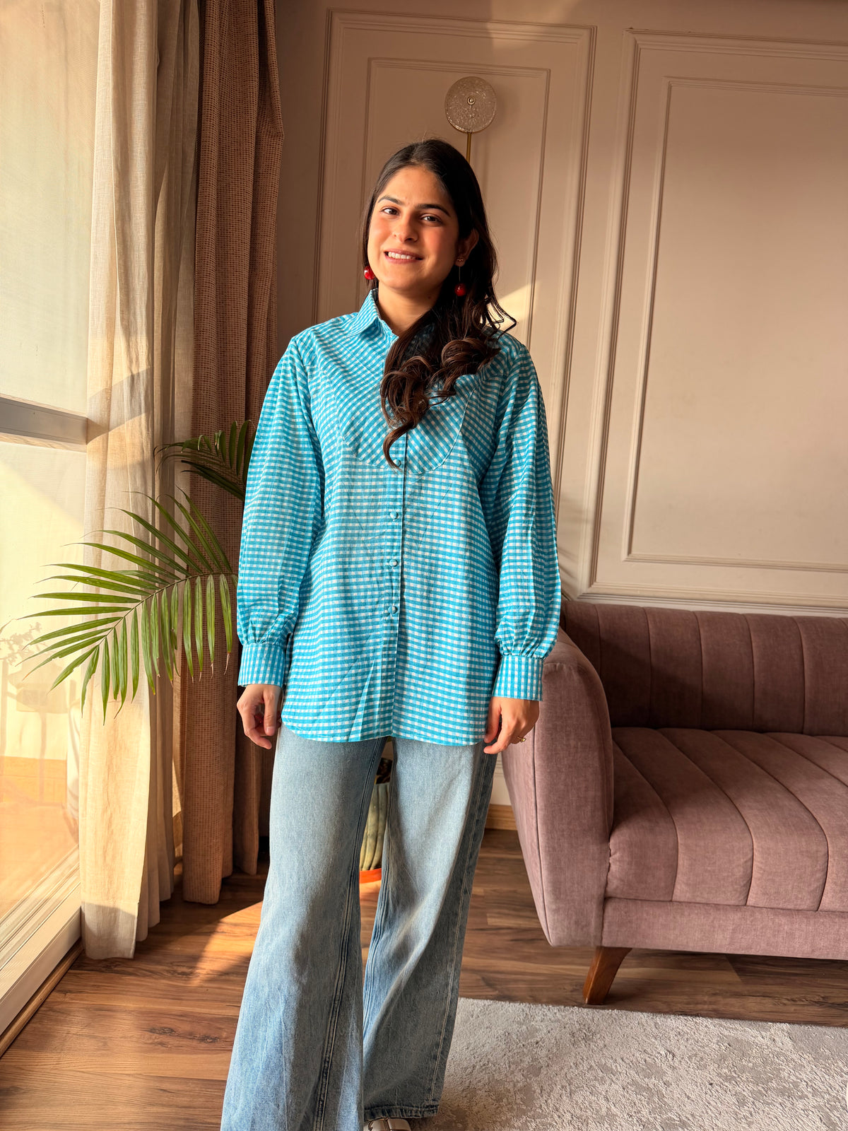 Blue Gingham Shirt