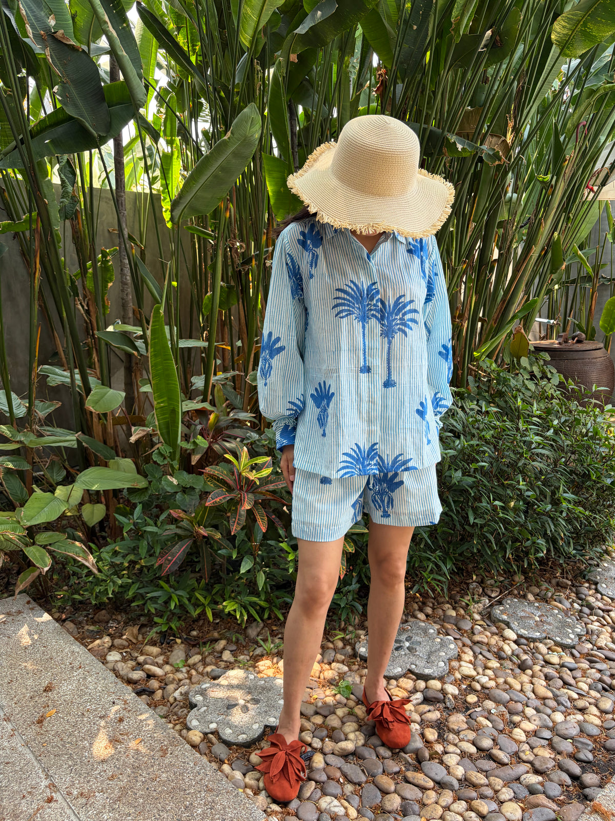 Blue Lagoon Palm Shirt