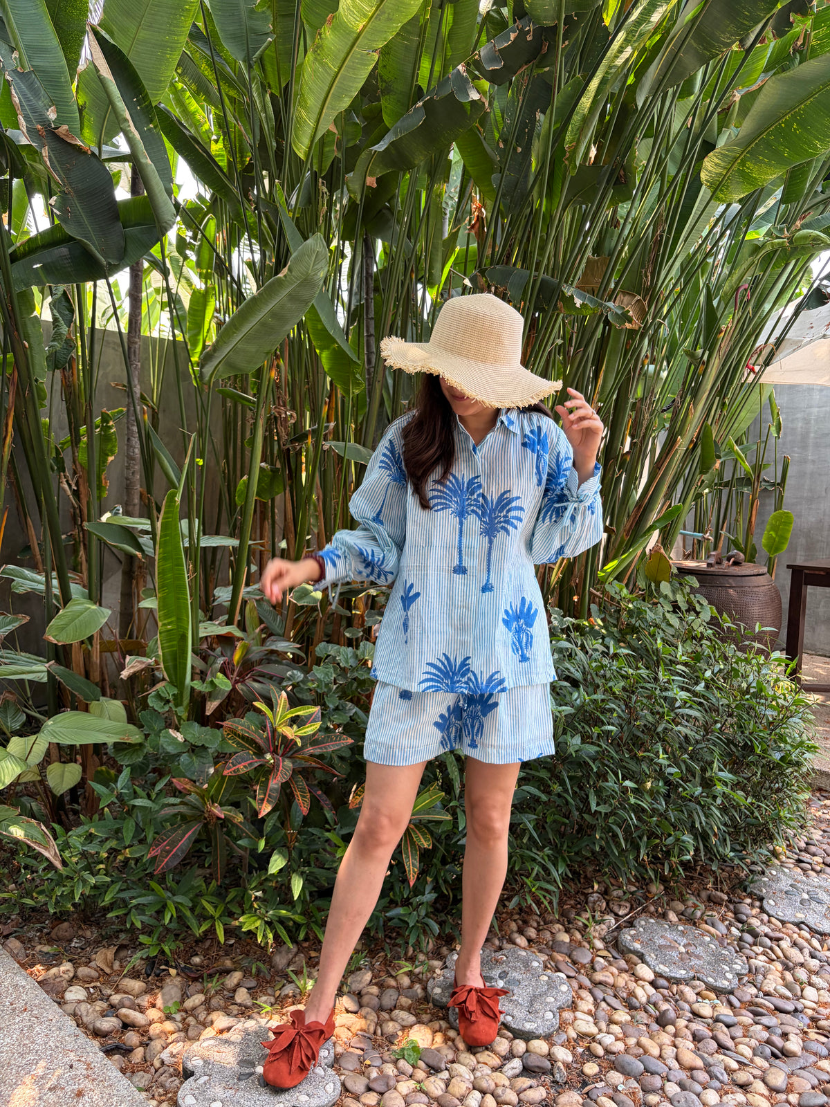 Blue Lagoon Palm Shirt