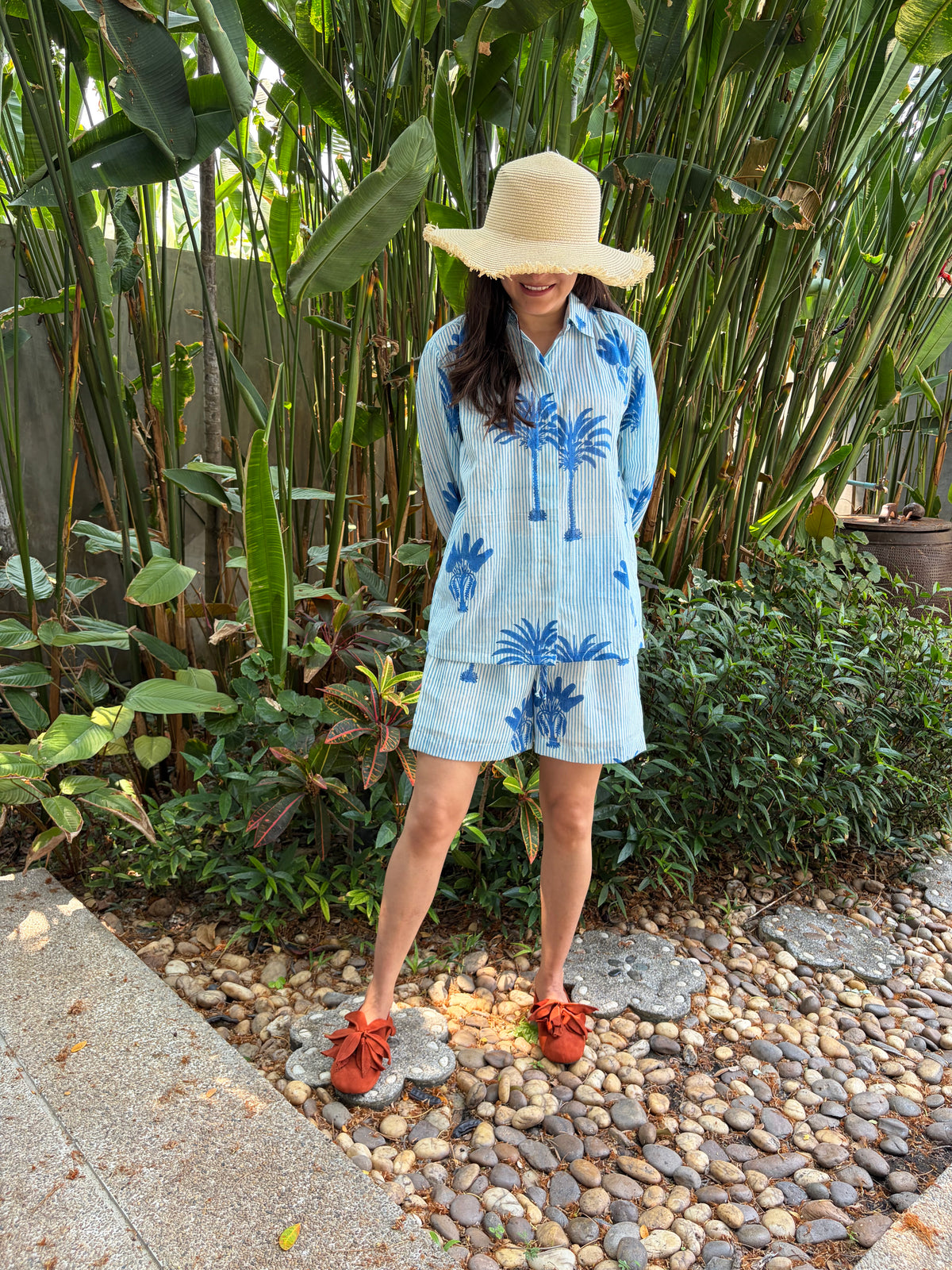 Blue Lagoon Palm Shirt