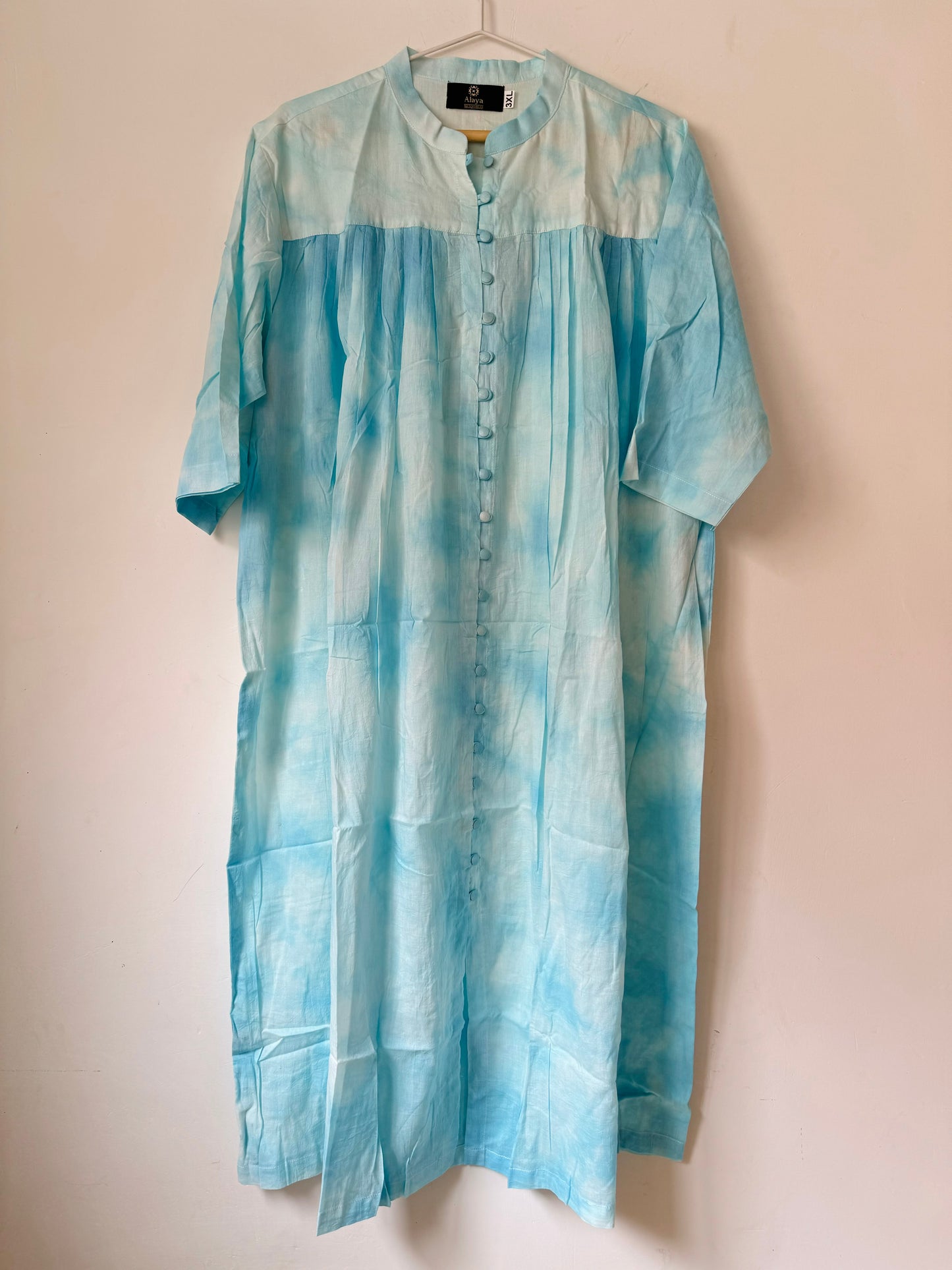 Blue Tie Dye Kurta - L