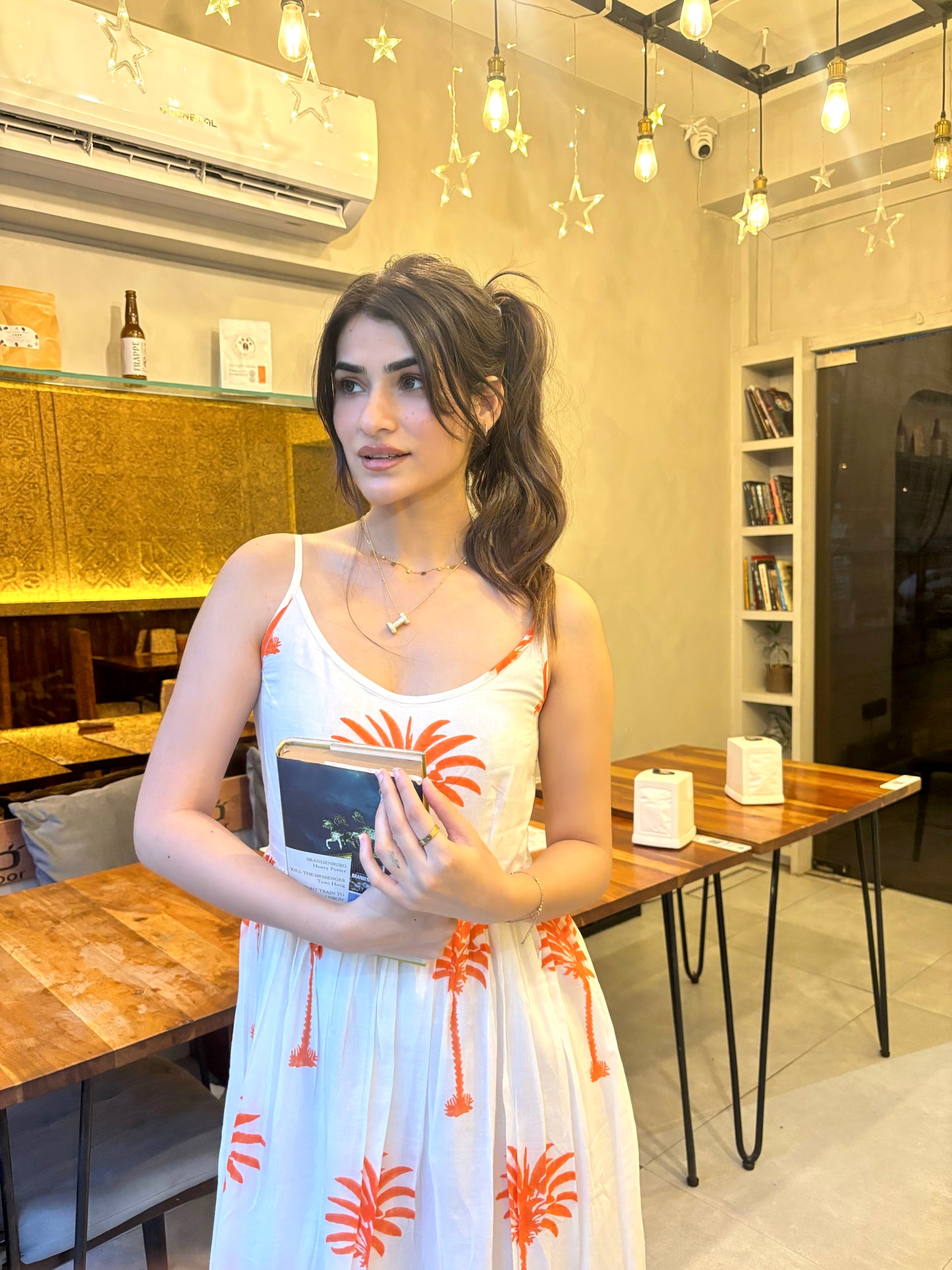Coral Palm Dress