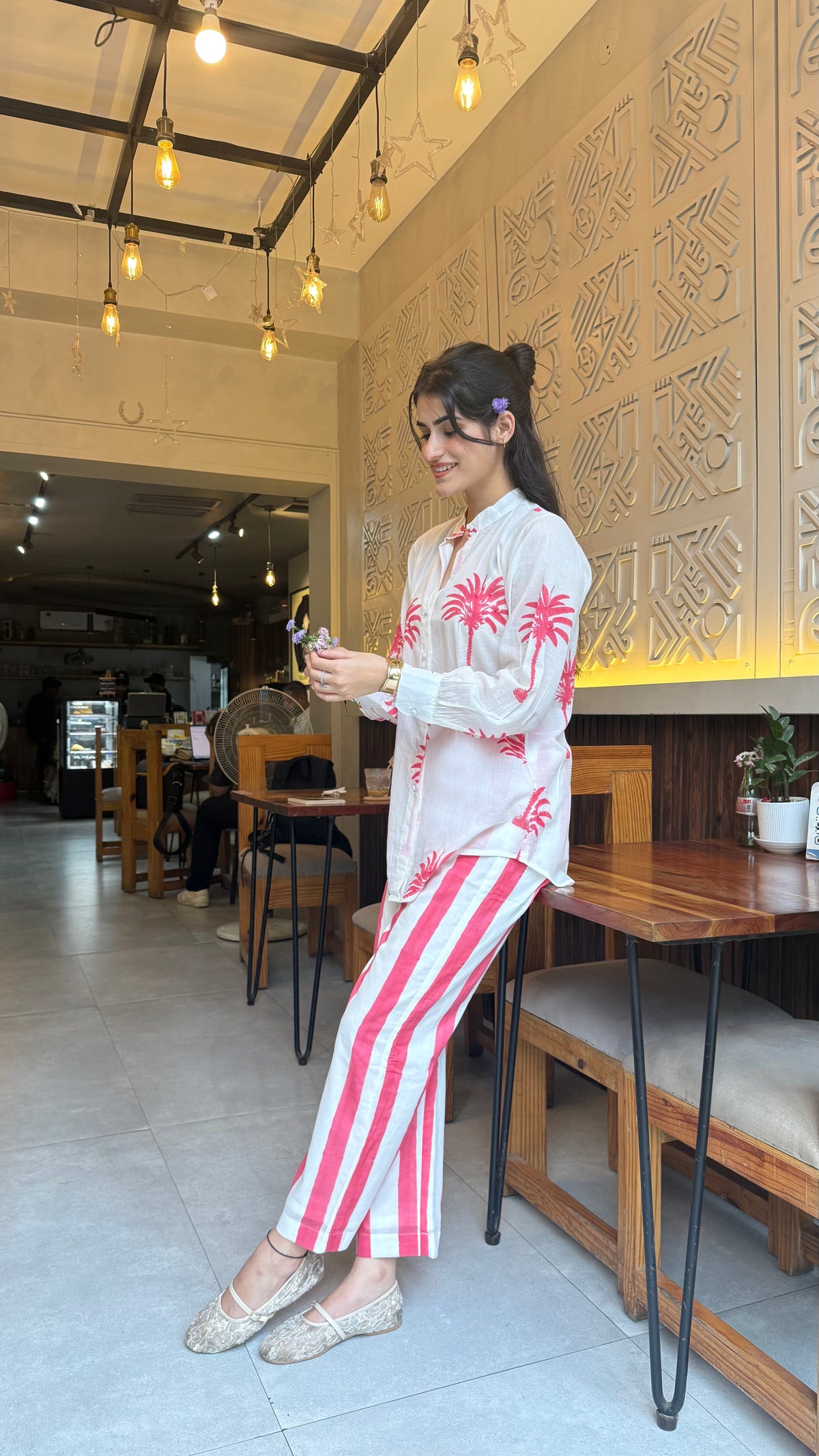 Rose Palm Waistcoat Co-ord Set