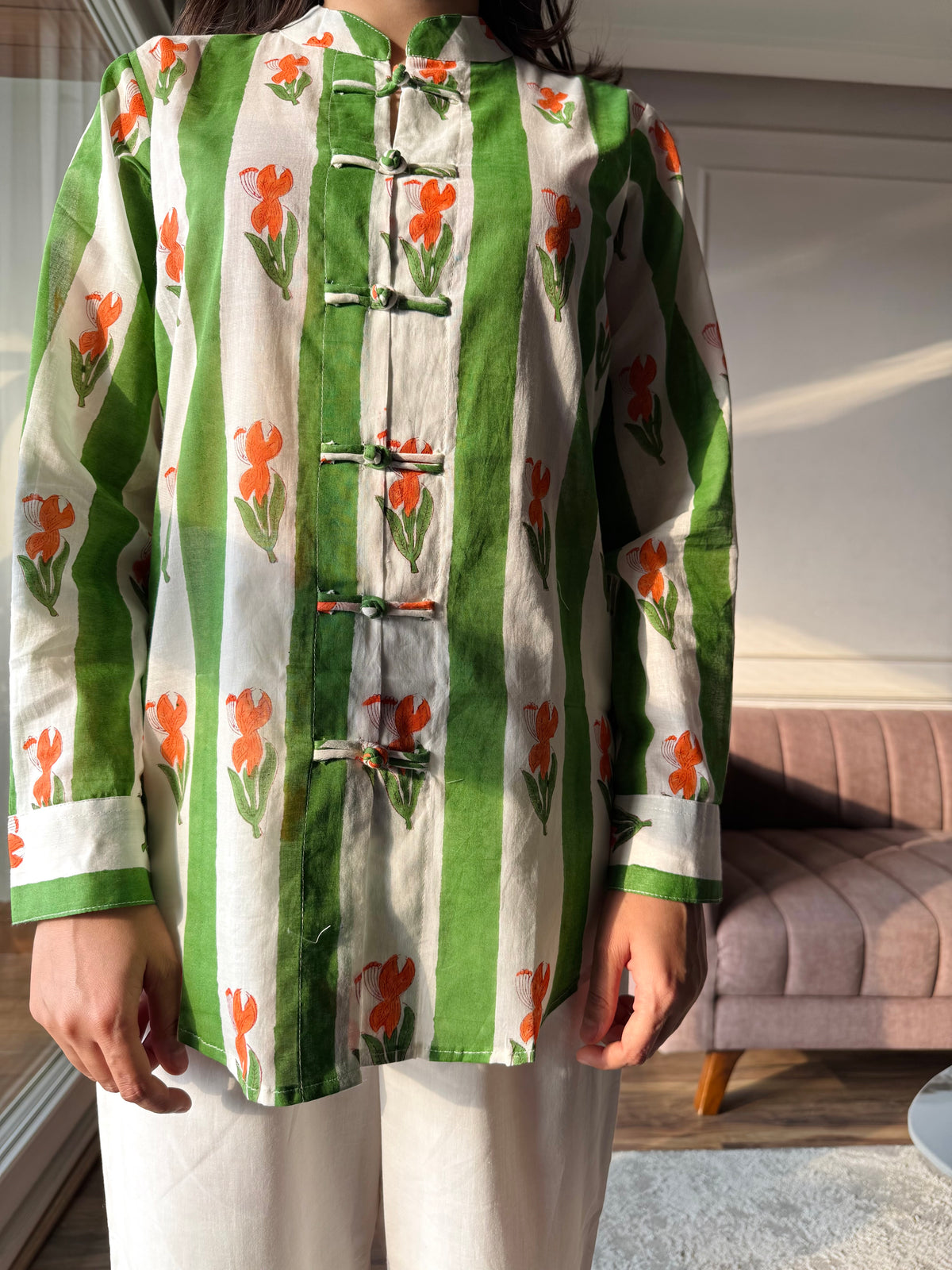 Pistachio - Green and Orange Top