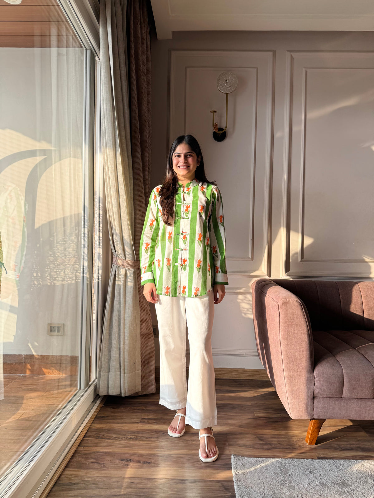 Pistachio - Green and Orange Top