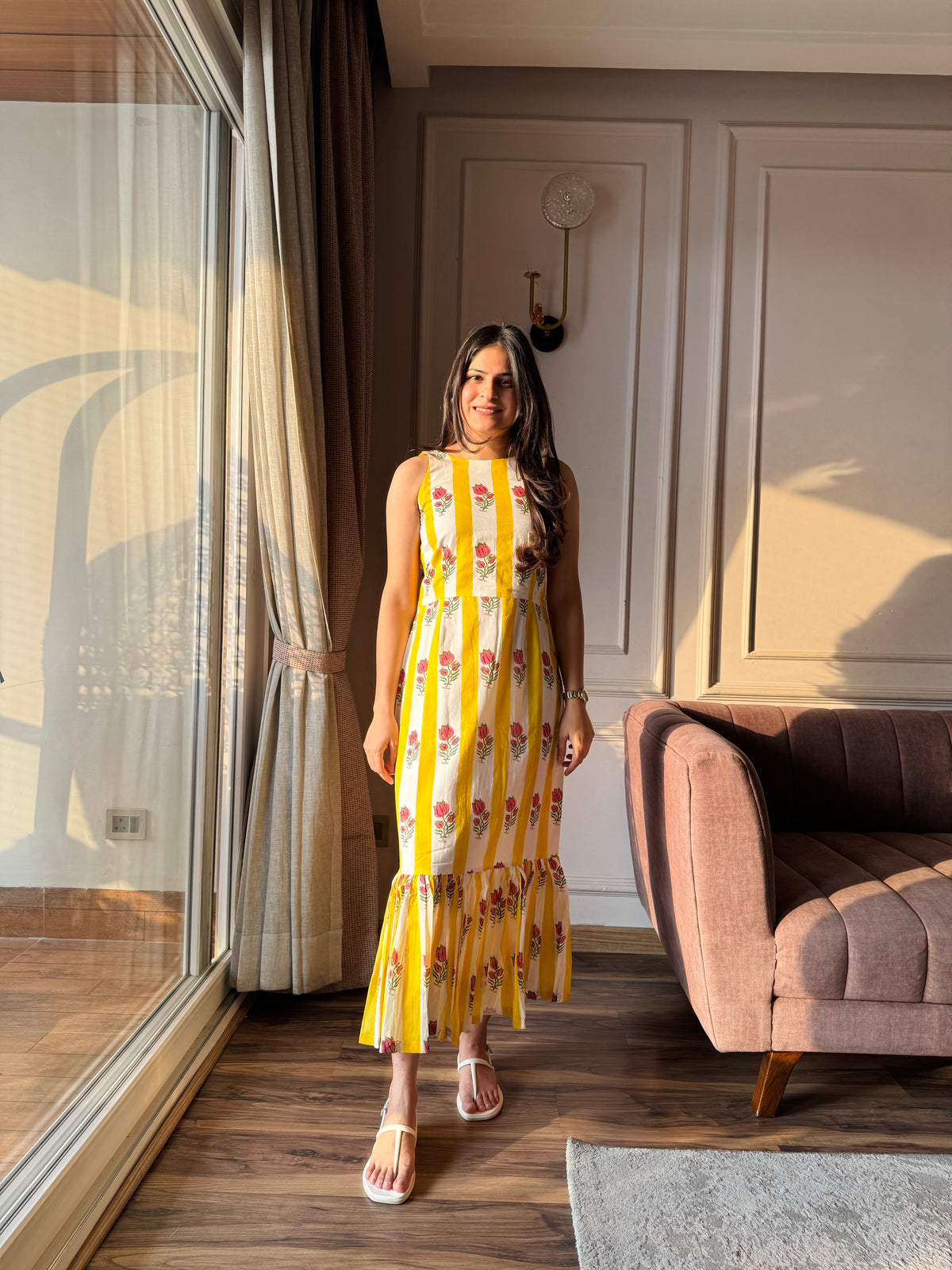 Lemon Blossom - Yellow Floral Dress