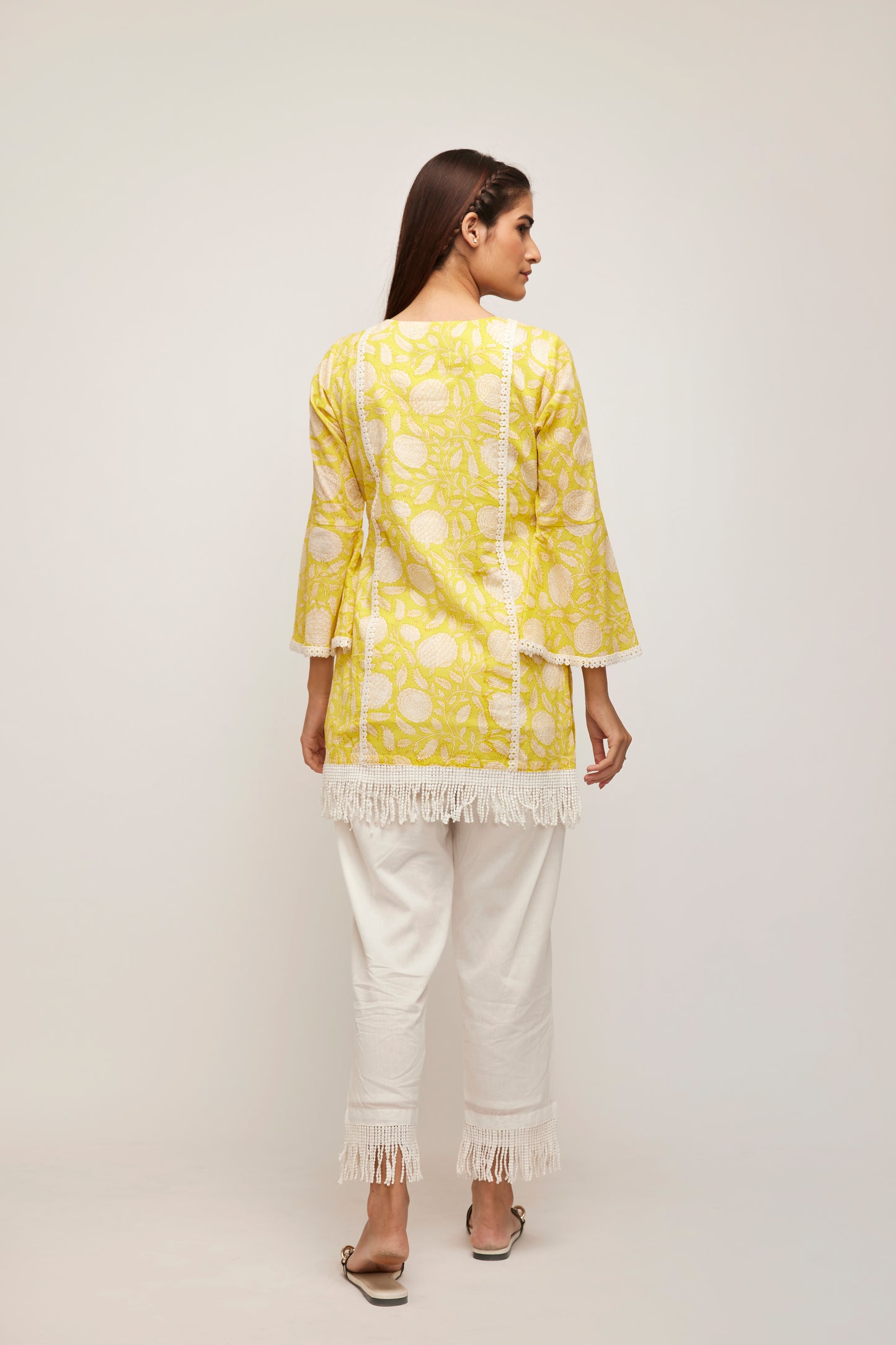 Lemon Jhaal Short Kurta Set
