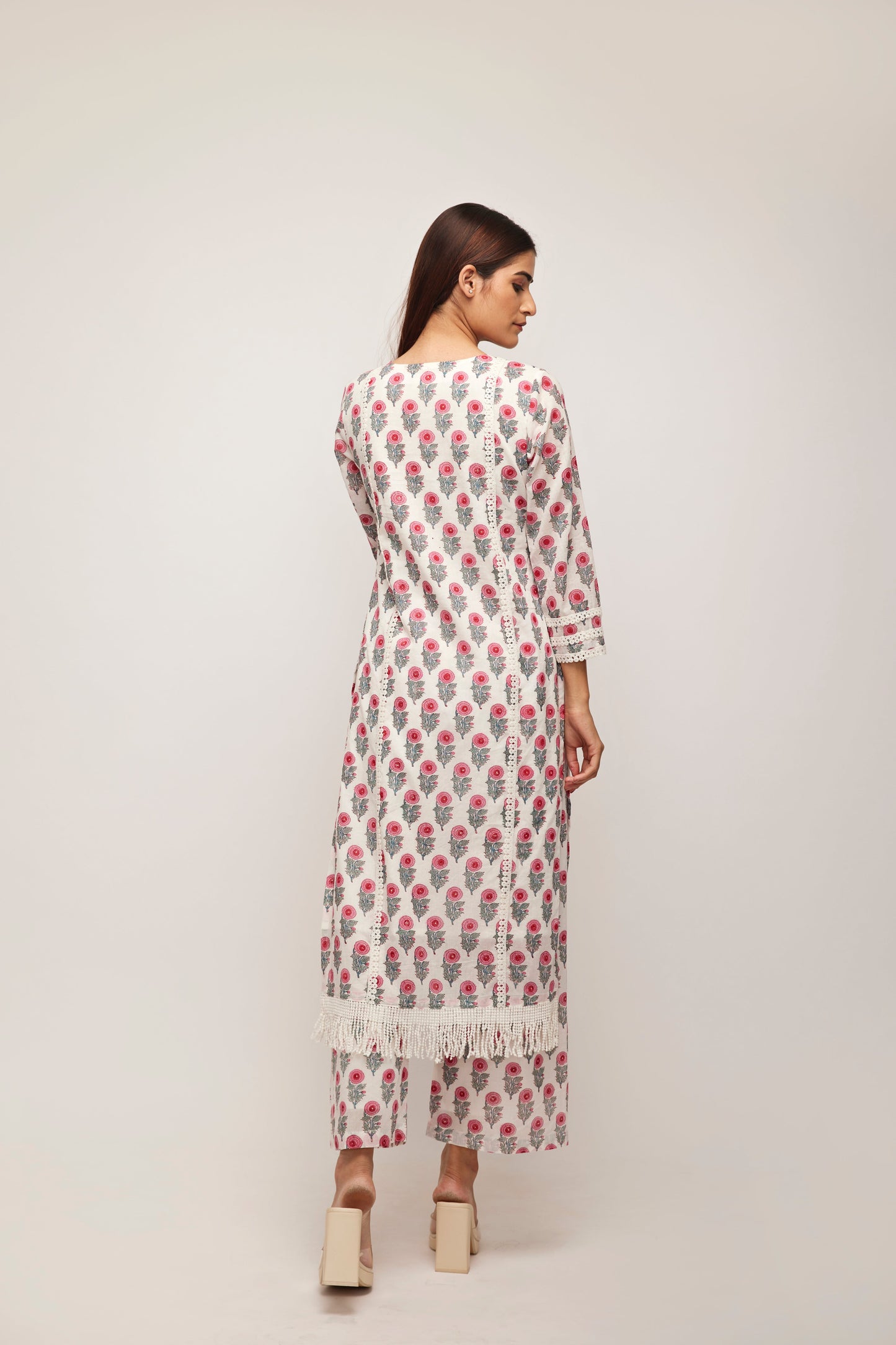 Pink Daisy Kurta Palazzo