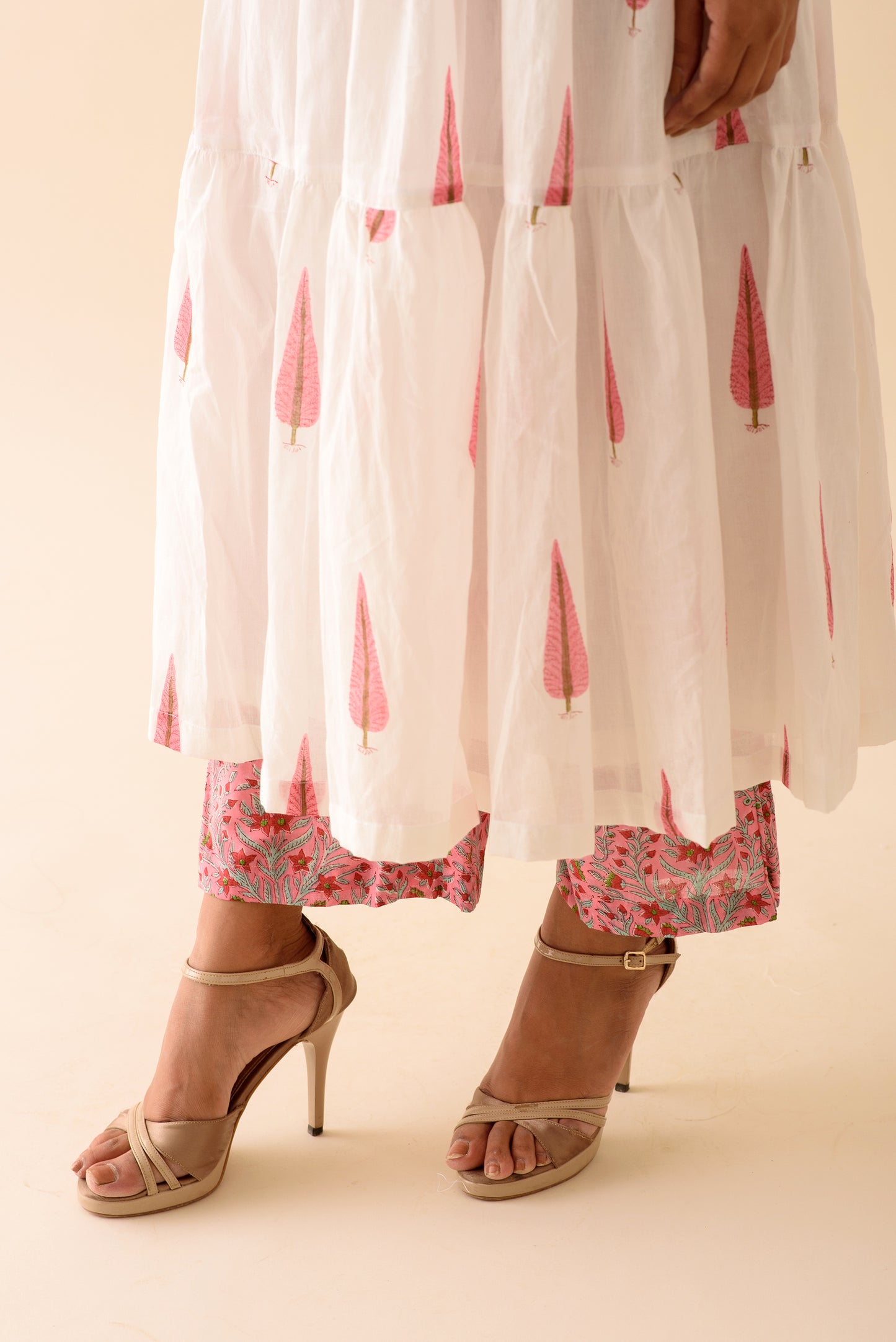 Pink Cypress BlockPrint Suit Set