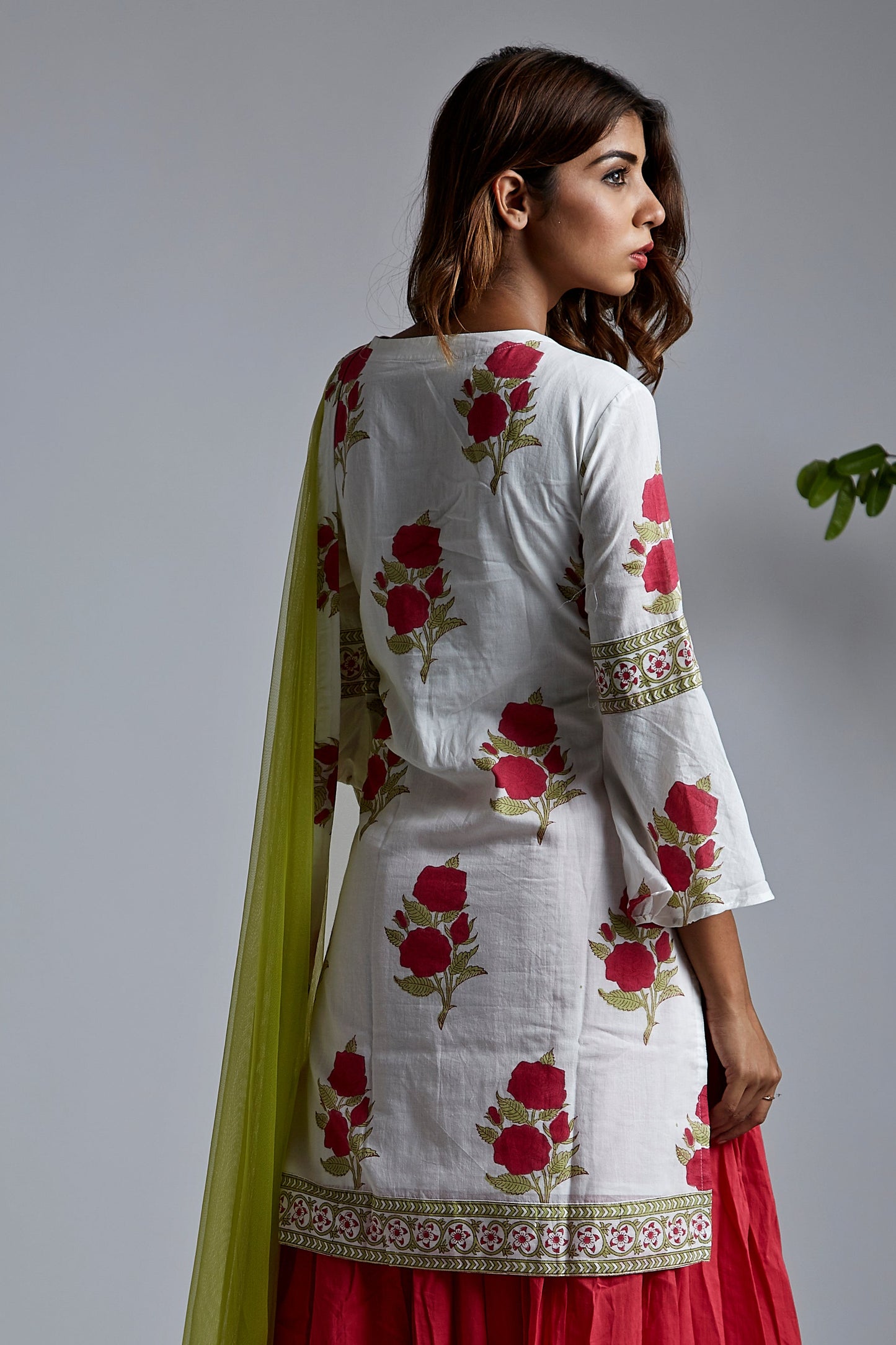 Magenta Rose Kurta - XXL