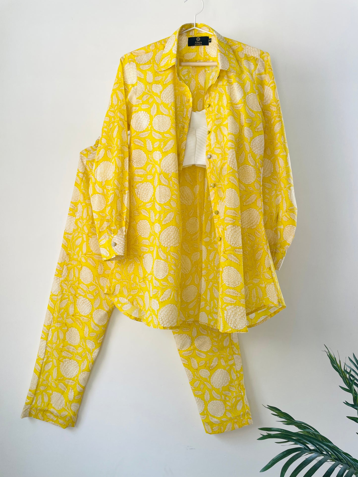 Lemon Jhaal Co-ord Set