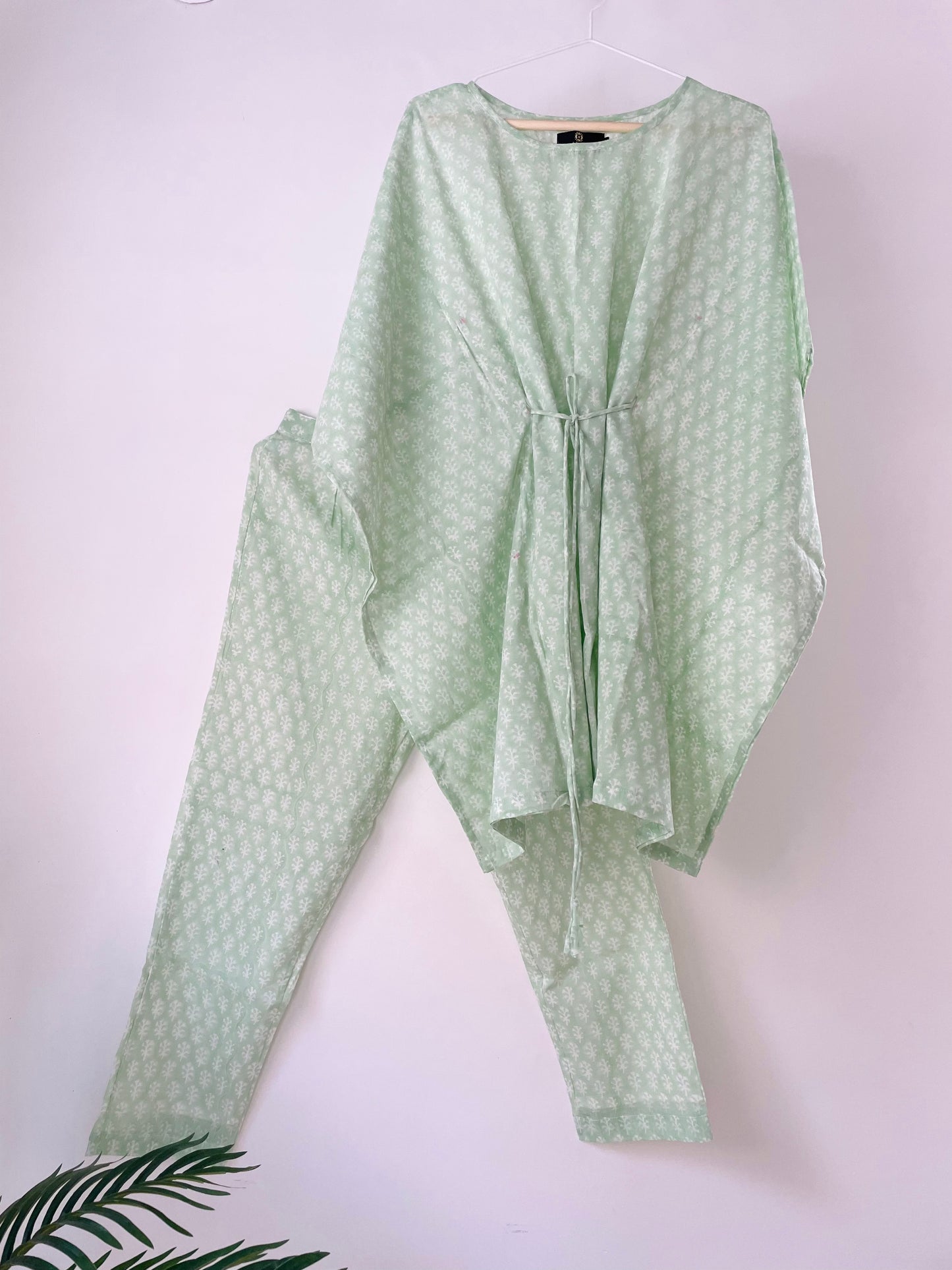 Pastel Green Kaftan Co-ord Set