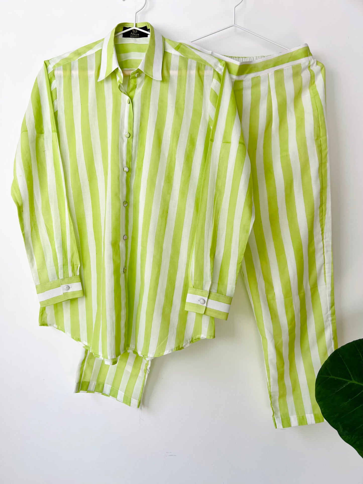 Lime Green Stripe Co-ord Set