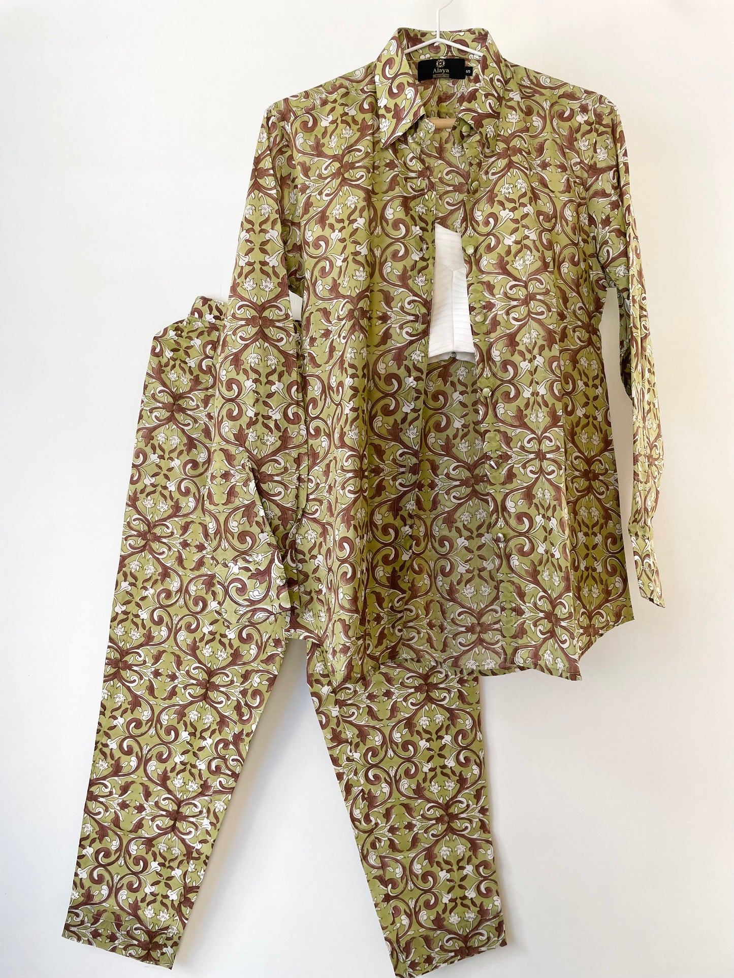 Olive Abstract Co-ord Set