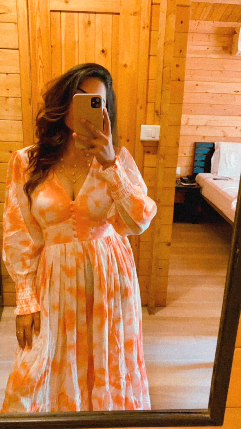 Mud Peach Tie Dye Maxi