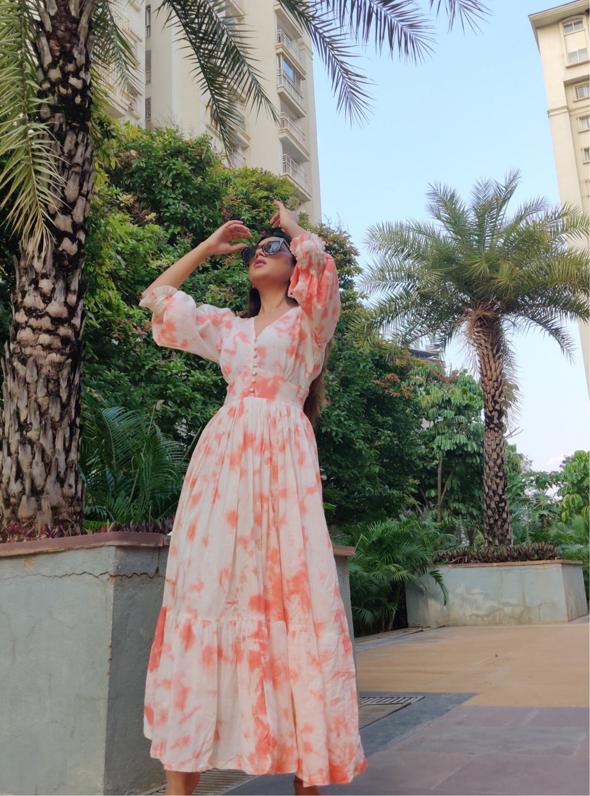 Mud Peach Tie Dye Maxi