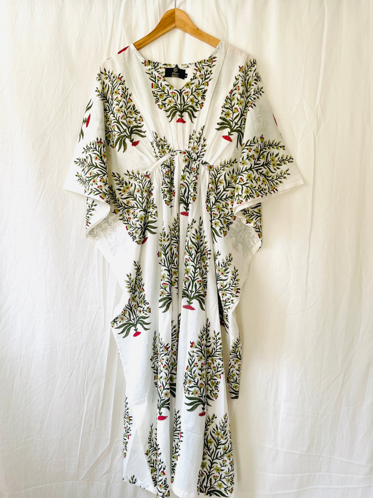 Mughal Green Blockprinted Kaftan
