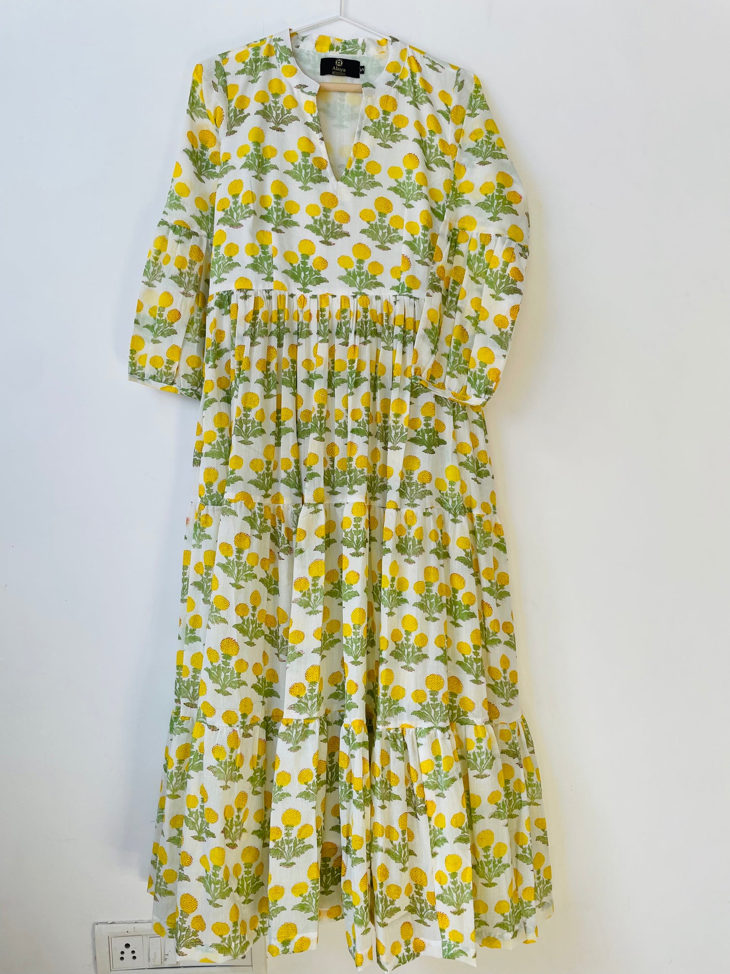 Lemon Mini Mogra Dress - S