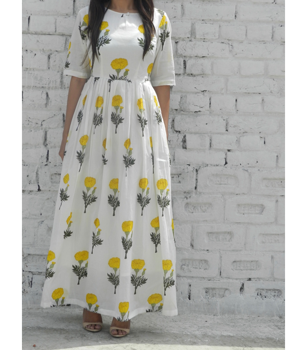 Yellow Mogra Maxi