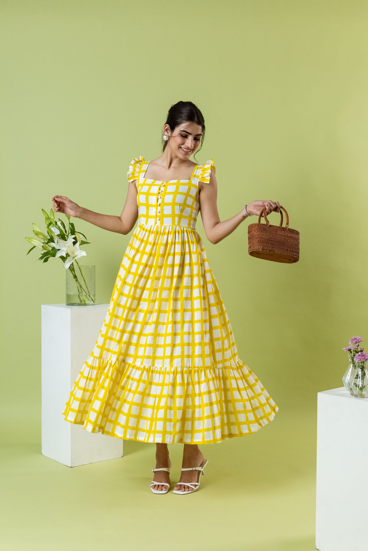 Yellow Gingham Dress