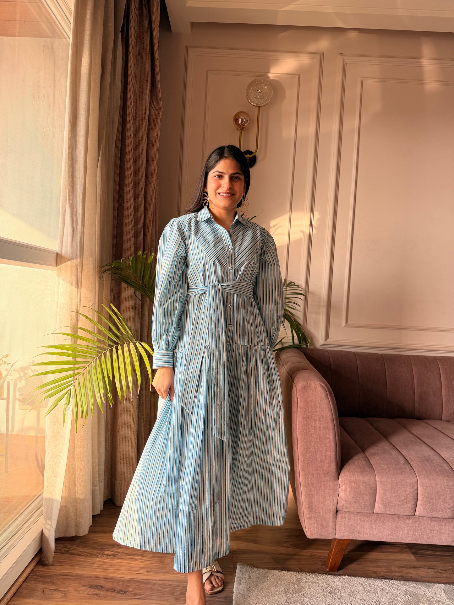 Skyfall Stripe Shirt Dress