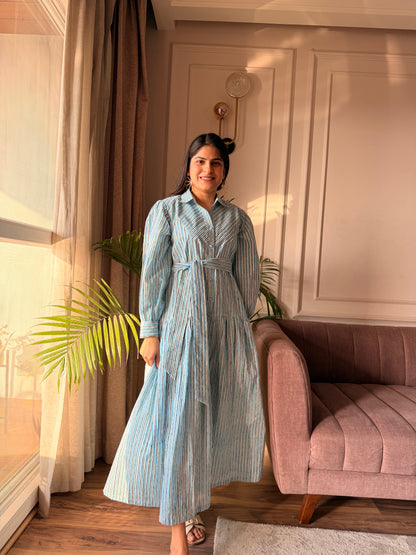 Skyfall Stripe Shirt Dress