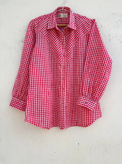 Rose Pink Gingham Shirt