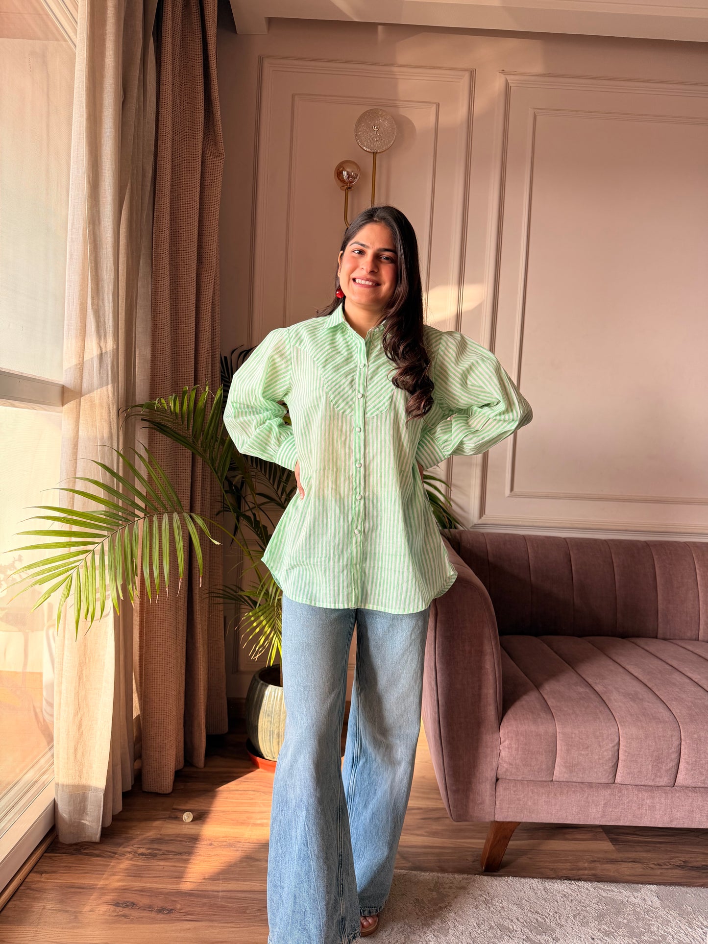 Mint Green Stripe Shirt