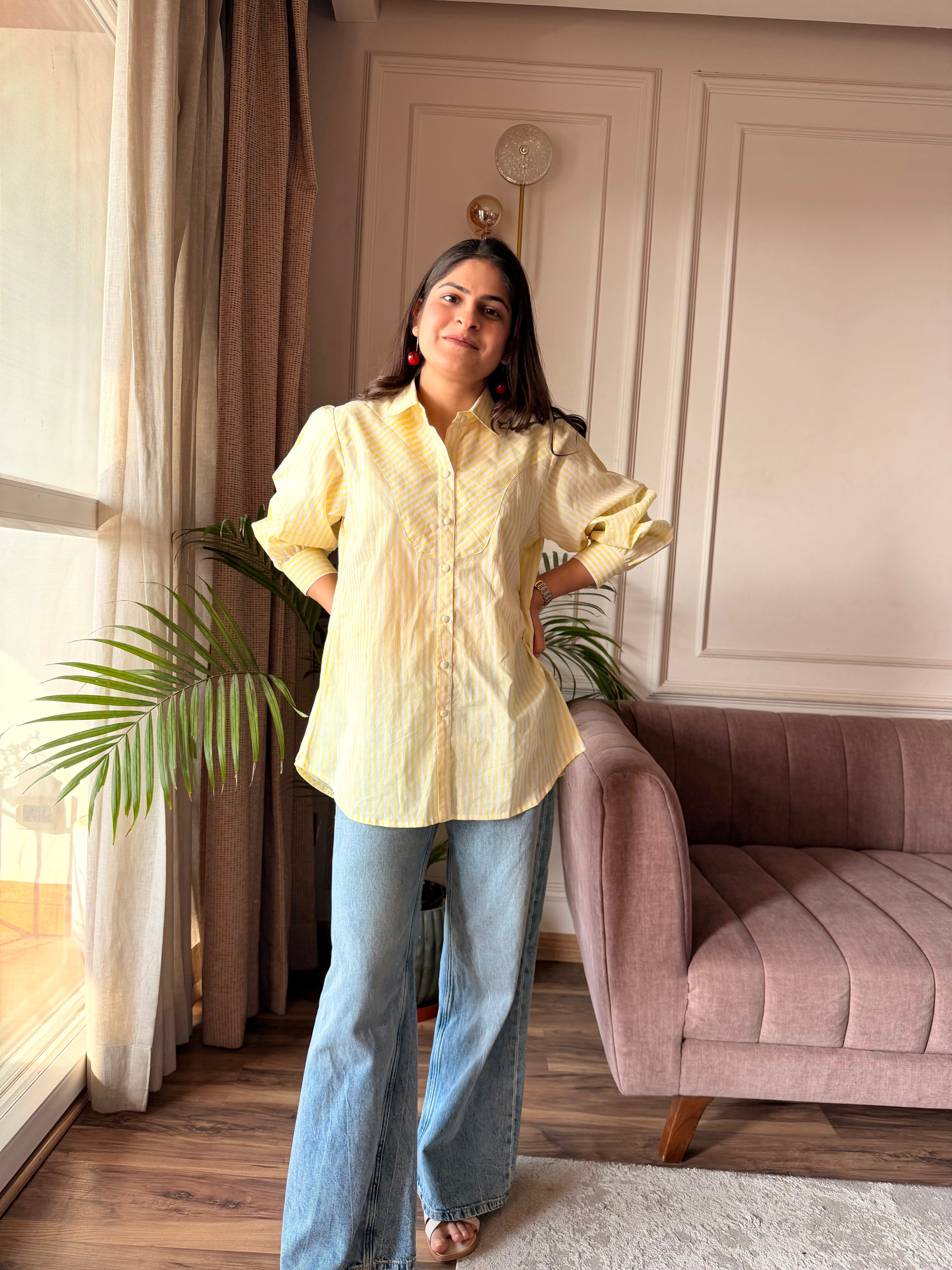 Citrus Breeze Stripe Shirt – Priya Keswani Label