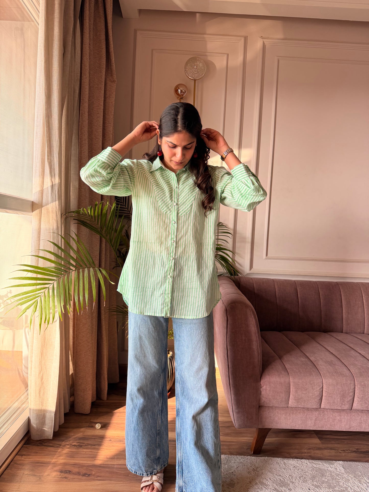 Mint Green Stripe Shirt