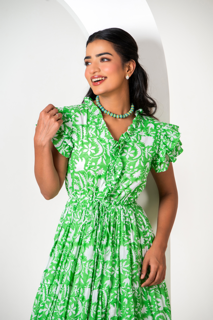 Tropical Green Dress