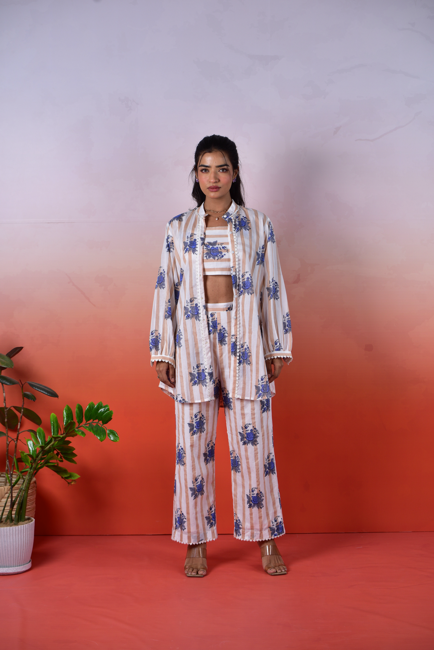 Blue Rosebagh Co-ord Set