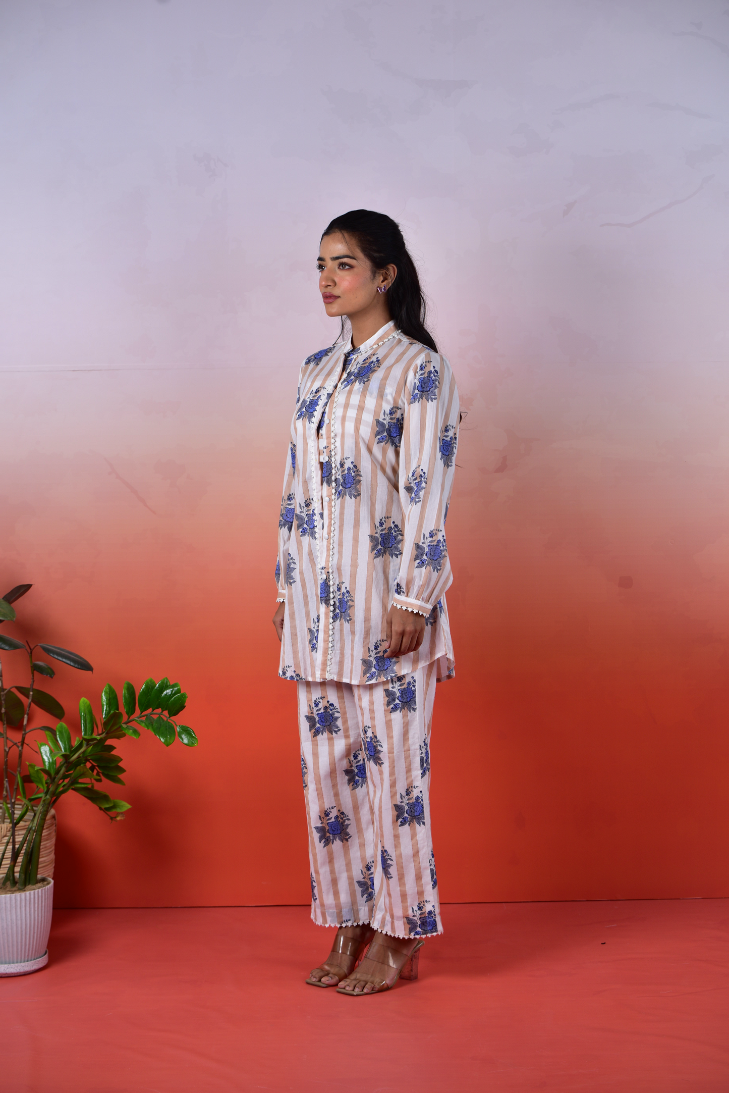 Blue Rosebagh Co-ord Set