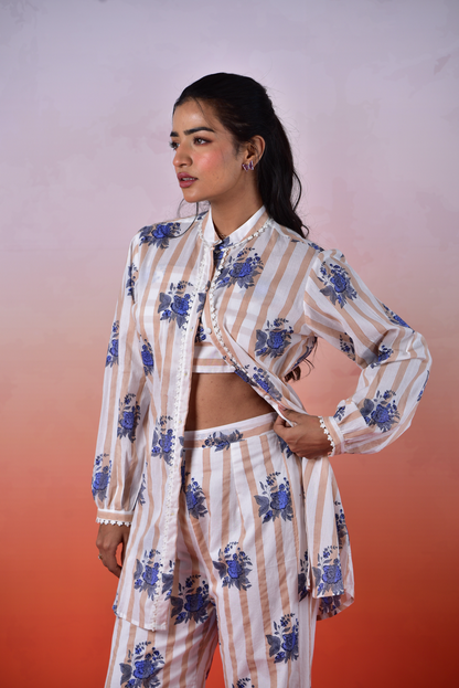 Blue Rosebagh Co-ord Set