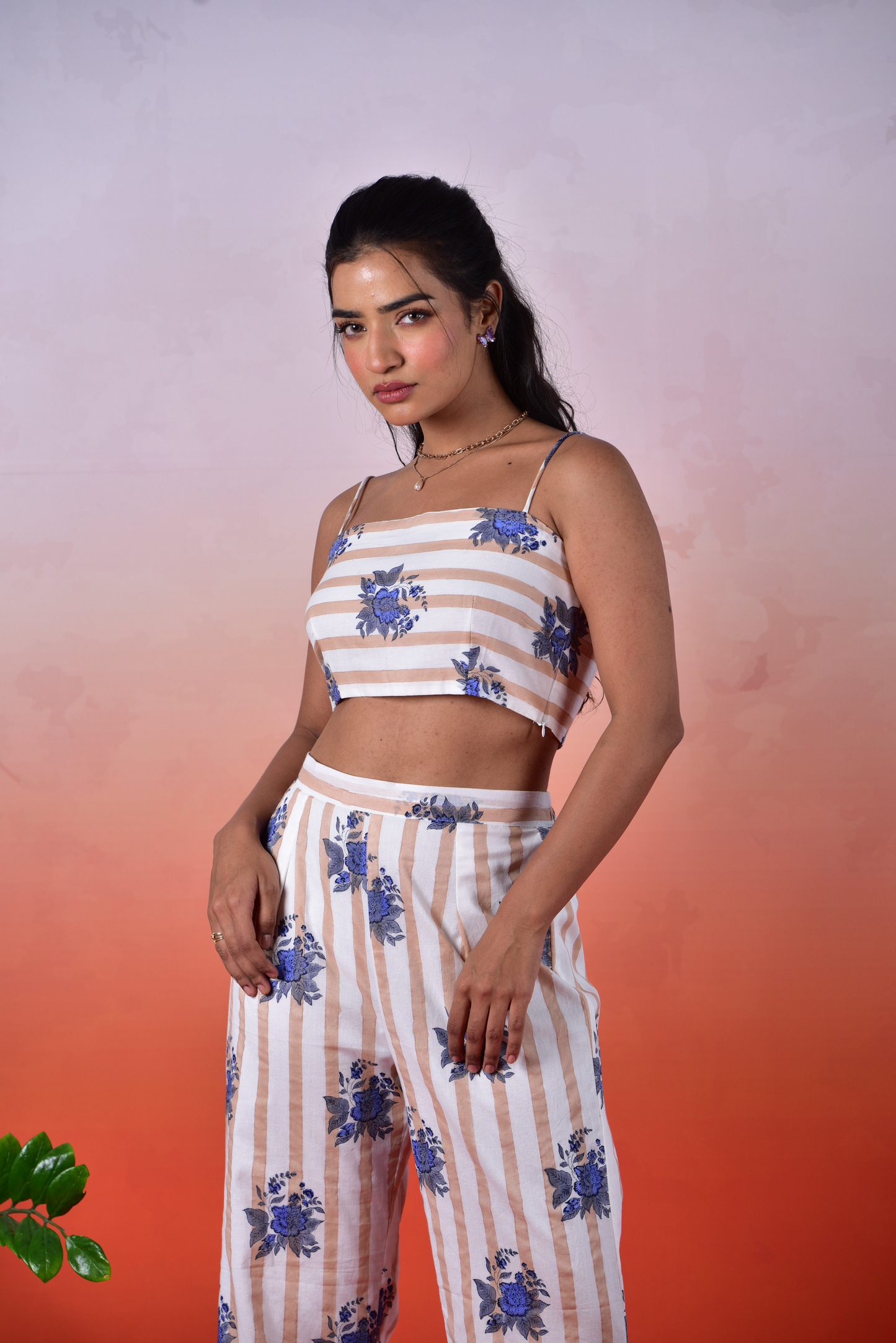 Blue Rosebagh Co-ord Set