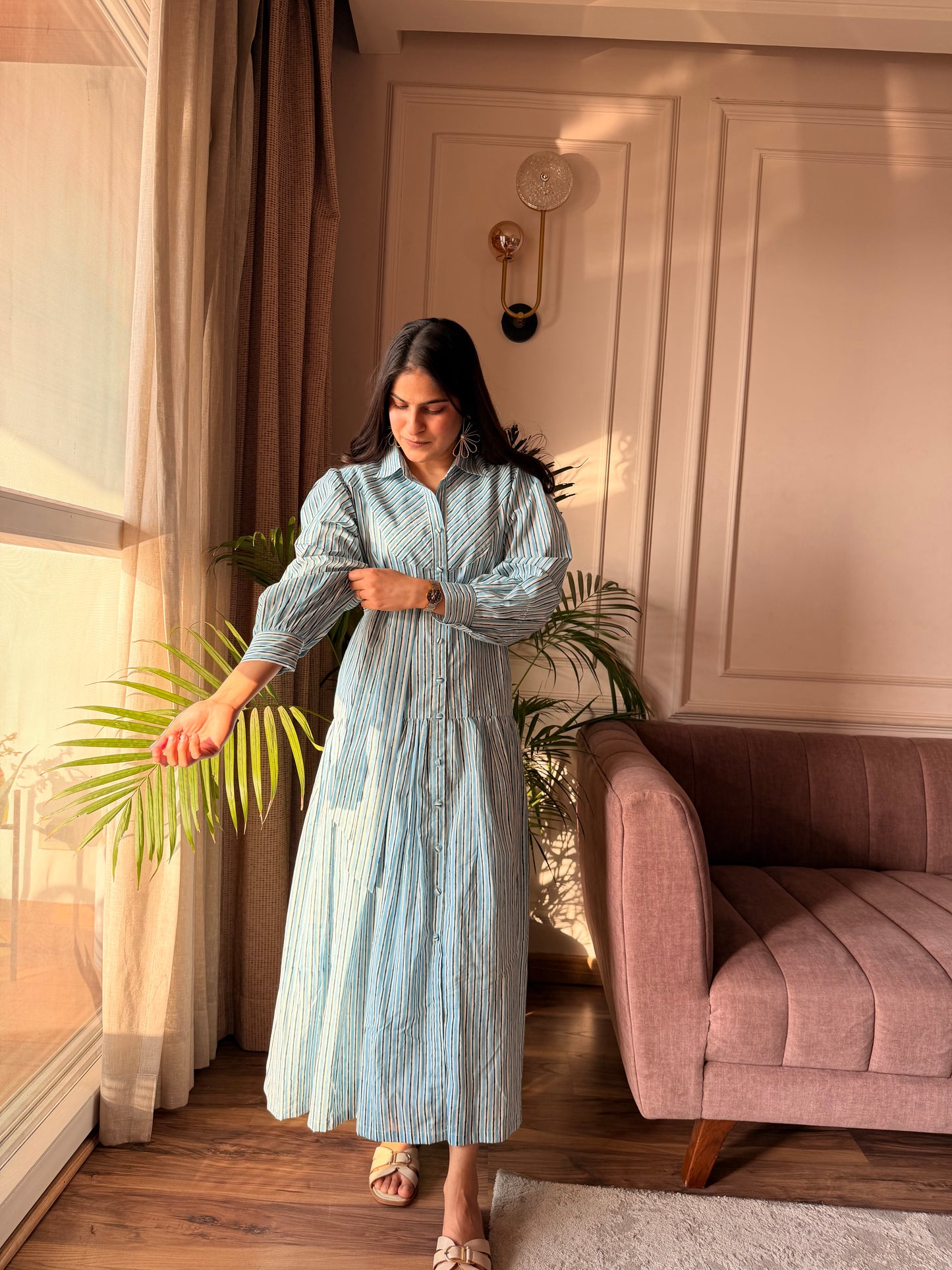 Skyfall Stripe Shirt Dress