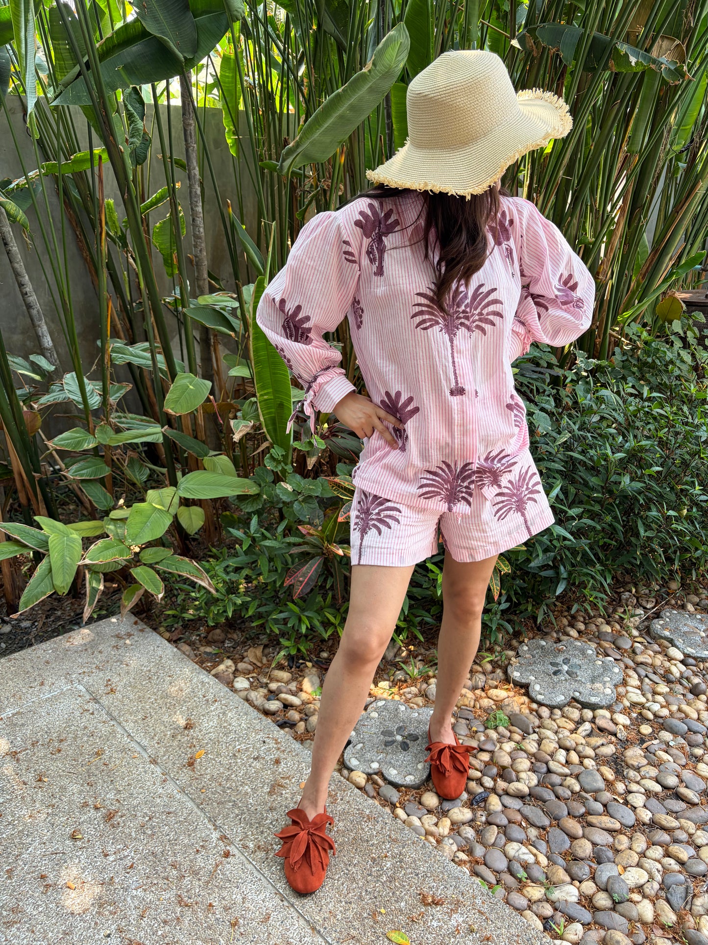 Pink Sunset Palm Set