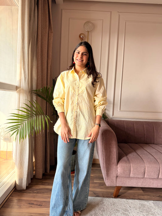 Citrus Breeze Stripe Shirt